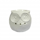 Klassische weiße Duftlampe - große Eule keramik