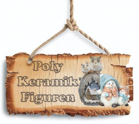 Weihnachtsdeko Keramik Polystein LED beleuchtet