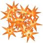 Preview: Sternen-Kette, Leucht-Sterne, Party-Deko, Deko-Licht, Sternen-LED-Lichterkette, Weihnachtsdeko, Weihnachtssterne, Leucht-Deko: 10 LED orange, Trafo IP44, Timer, transparentes Kabel, Zuleitung: 5 m, Gesamtlänge: 6,35 m, Sternendurchmesser: 12 cm
