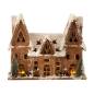 Preview: Holzhaus Led beleuchtet Winter schneebedeckt