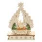 Preview: Ein wunderschöner Holz Mini-Schwibbogen "Weihnachtsbaum" in Laserholz-Optik, sortiert in 6 verschiedene Motive wie Rehe, Schneemann, Kerzen und mehr, beleuchtet mit LED-Licht, perfekt für eine weihnachtliche Geschenkidee oder als firmengeschenk zu weihnac