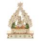 Preview: Ein Mini-Schwibbogen "Weihnachtsbaum" mit LED-Beleuchtung, sortiert in 6 Farben: Rehe, Schneemann, Kerzen, Glocke, Seiffen Kirche und Bergmann, maßgeblich ca. 11 x 5 x 14,5 cm, ein perfektes Geschenk für die Weihnachtsfeier oder ein firmenes Geschenk zu W