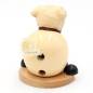 Preview: Holz Räucherfigur Hund Mops von hinten