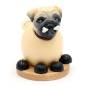 Preview: Holz Räucherfigur Hund Mops