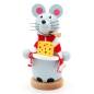 Preview: Räucherfigur Maus grau farbig mit Käse