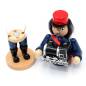 Preview: Holz-Räucherfigur „Eisenbahner/Lokführer“ mit rauchender Lok, handbemalt und dekorativ – perfekt für Sammler, Modellbahnfreunde und Weihnachtsdeko.