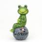 Preview: frosch keramik aussendeko willkommenstein