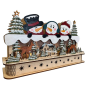 Preview: Lustige Schneefreunde mit LED-Beleuchtung und Timer - eine weihnachtliche Deko für das Kinderzimmer, die mit Batterie betrieben ist und eine gemütliche Atmosphäre schafft.