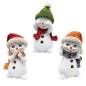 Preview: poly schneemann kinder bunt mit strickmützen 3er set