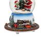 Preview: Schneekugel „Santa“ mit bewegter Eisenbahn – LED, Musik & Farbwechsel, Polyresin