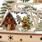 Preview: Schwibbogen Winterwald mit Moosmann Figuren Acrylglas Hintergrund
