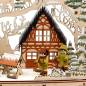Preview: Schwibbogen Winterwald mit Moosmann Figuren Acrylglas Hintergrund