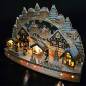 Preview: Schwibbogen Weihnachtsmarkt verschneit Acrylglas Schneemannfiguren