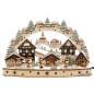 Preview: Schwibbogen Weihnachtsmarkt verschneit Acrylglas Winterkinderfiguren
