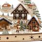 Preview: Schwibbogen Weihnachtsmarkt verschneit Acrylglas Winterkinderfiguren