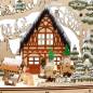 Preview: Holz Schwibbogen "Winterwald mit Wichtel Figuren" ausschnitt