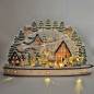 Preview: Holz Schwibbogen "Winterwald mit Wichtel Figuren"beleuchtet led