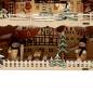 Preview: Schwibbogen mit Bank dekorativer filigran Schneemannfiguren Weihnachtsmarkt