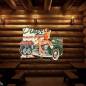 Preview: Blechschild Retro American Diner Route 66 Pinup holzwand