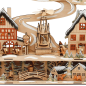 Preview: XXXL Holz-Schwibbogen „Stadt Winterszene mit Pyramide“ – Laserholz, LED, Timer