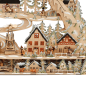 Preview: XXXL Holz-Schwibbogen „Stadt Winterszene mit Pyramide“ – Laserholz, LED, Timer