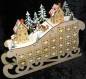 Preview: weihnachtkalender holz motiv schlitten beleuchtet