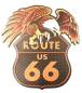Preview: Blechschild retro Adler route 66 Bikerschild
