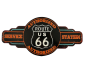 Preview: Wandschild Reklameschild historische Route 66