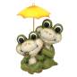 Preview: Gartendeko-Set Frosch Florian & Bella mit Sonnenschirm Aussendeko