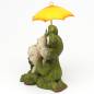 Preview: Gartendeko-Set Frosch Florian & Bella mit Sonnenschirm Aussendeko