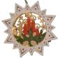 Preview: farbiges beleuchtetes Fensterbild Adventsstern farbig Led-mit Doppeltimer