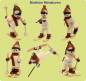 Preview: Holz Miniaturfiguren Winterkinder als Biathlon läufer auf Ski