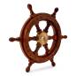 Preview: Steuerrad Holz – Maritime Wanddeko aus massivem Holz