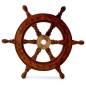 Preview: Steuerrad Holz – Maritime Wanddeko aus massivem Holz