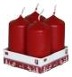 Preview: weinrot bordeaux 4 er set