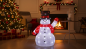 Preview: LED Acryl Schneemann mit Zylinder Aussendeko Weihnachten