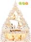 Preview: Lichterspitze Leuchter LED Holz Winterkinder mit Bank