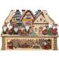 Preview: Mini-Schwibbogen Weihnachtswichtel Diorama aus Holz mit LED und Timer