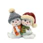 Preview: LUSTIGE SCHNEEMÄNNER mit Strickmütze Schneemann Schneemänner Poly-Figur