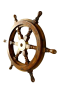 Preview: Steuerrad Holz – Maritime Wanddeko aus massivem Holz