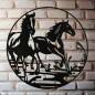 Preview: XXL Wandbild "Galoppierende Pferde" Metall Wandschild