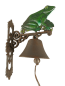 Preview: Haustürglocke Gussglocke Wandglocke Frosch farbig gross laut