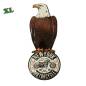 Preview: Wanndschild Blechschild Adler Motorrad Biker Retro  hier harley