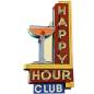 Preview: großes Wandschild Blechschild Happy Hour Club Cocktail Bar Kneipe Shabby
