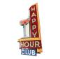 Preview: großes Wandschild Blechschild Happy Hour Club Cocktail Bar Kneipe Shabby