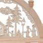 Preview: Traditioneller 7-flammiger Schwibbogen als erzgebirgisches Wahrzeichen Seiffener Kirche, liebevoll gestaltet, aus hochwertigem Buchenholz und Birkensperrholz gefertigt, teilweise innen beleuchtet.