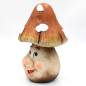 Preview: MGO-Keramik Pilz braun mit Gesicht gartendeko links