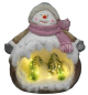 Preview: Dicker beleuchteter großer lustiger Schneemann Hugo - Ein winterlicher Hingucker