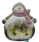 Preview: Dicker beleuchteter großer lustiger Schneemann Hugo - Ein winterlicher Hingucker