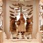 Preview: XXL Holz Weihnachtspyramide Waldmotiv, 4-stöckig Erzgebirge und Tirol